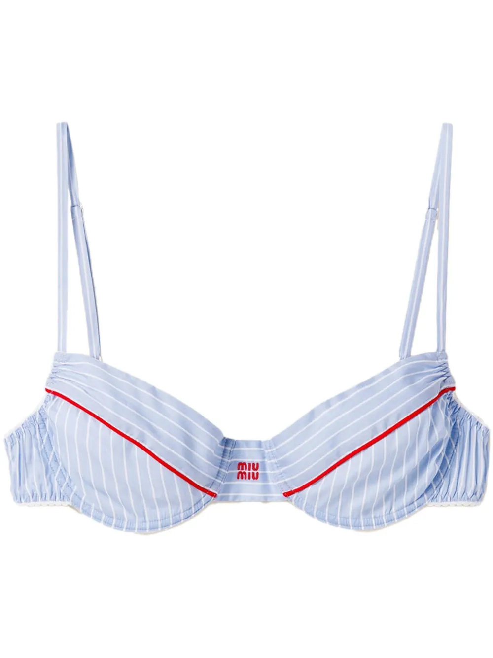 Miu Miu stripe-print bra | Blue | Image 1