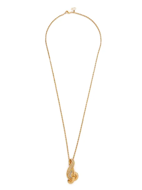 Christian Dior Pre-Owned gold-plated rhinestone-embellished necklace