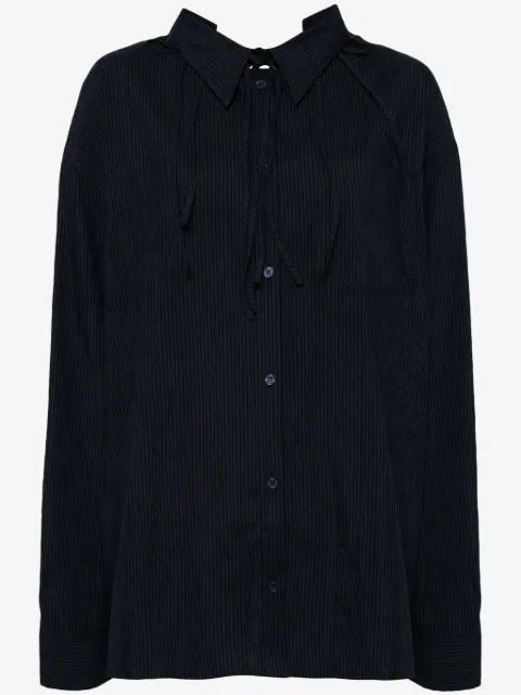 pushBUTTON back tie oversized shirt
