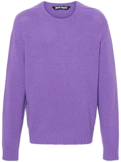 Palm Angels logo-intarsia jumper