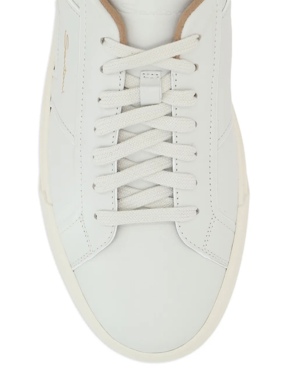 Santoni leather sneakers White