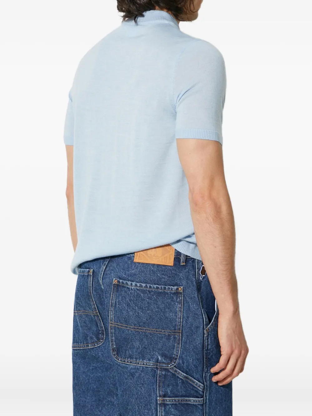 ICECREAM patch denim shorts - Blauw