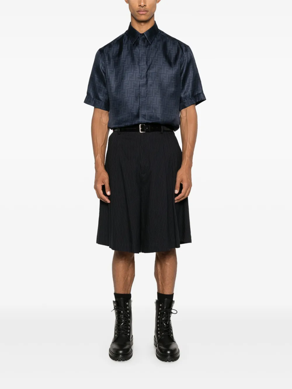 FENDI FF zijden overhemd - Blauw