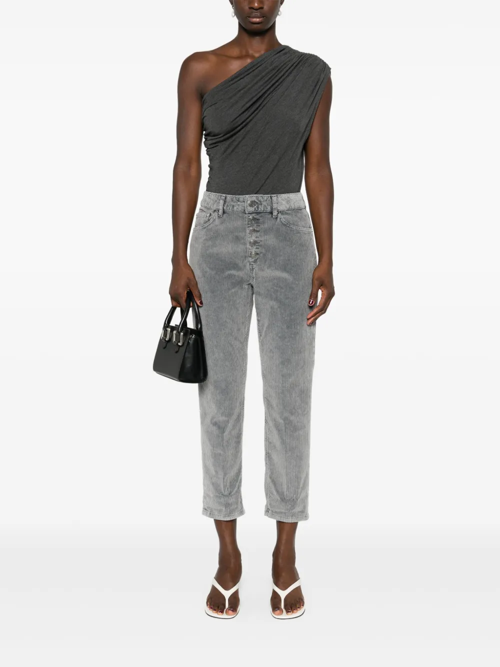 DONDUP corduroy cropped trousers - Grijs