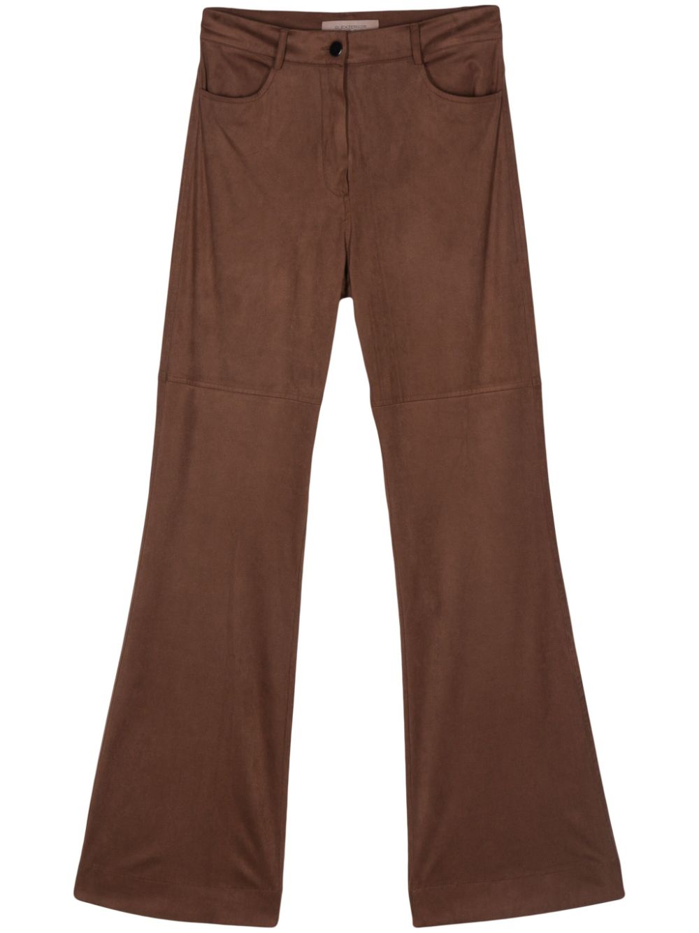 D.Exterior flared pants - Brown