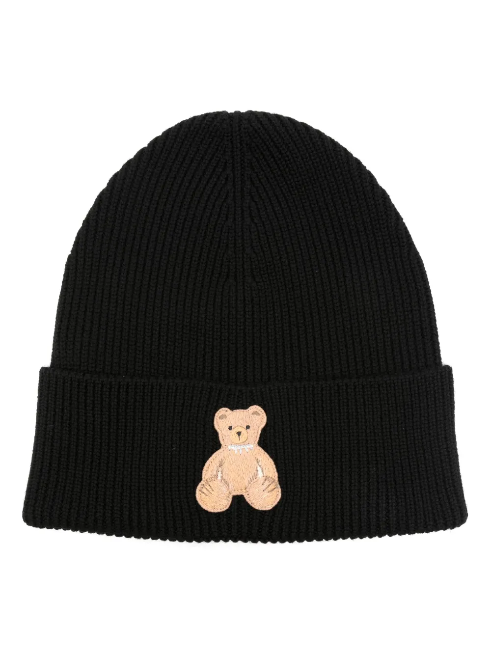 Palm Angels Muts met teddybeerpatch Zwart