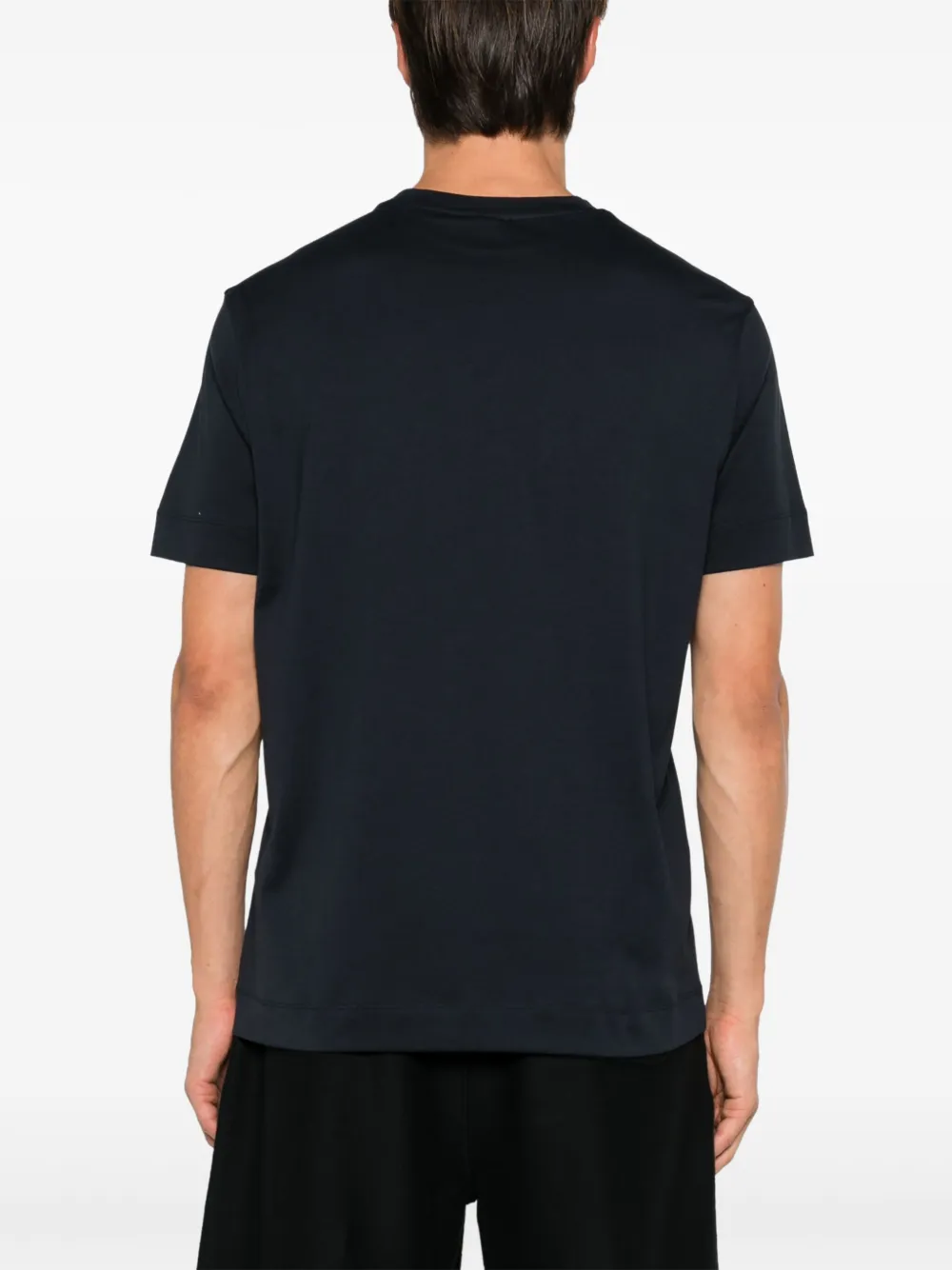 Emporio Armani T-shirt met geborduurd logo Blauw