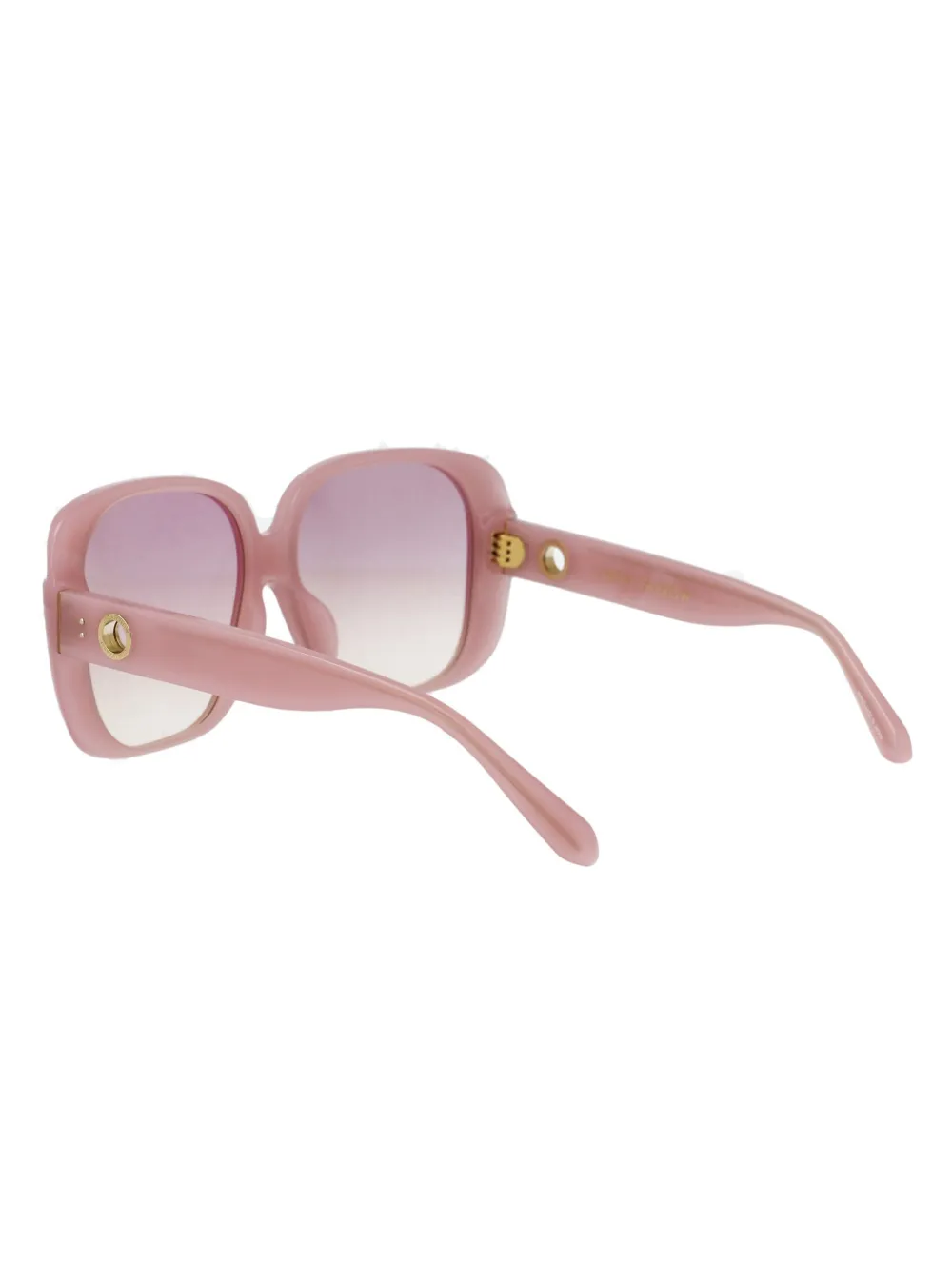 Linda Farrow Zonnebril met oversized montuur Roze