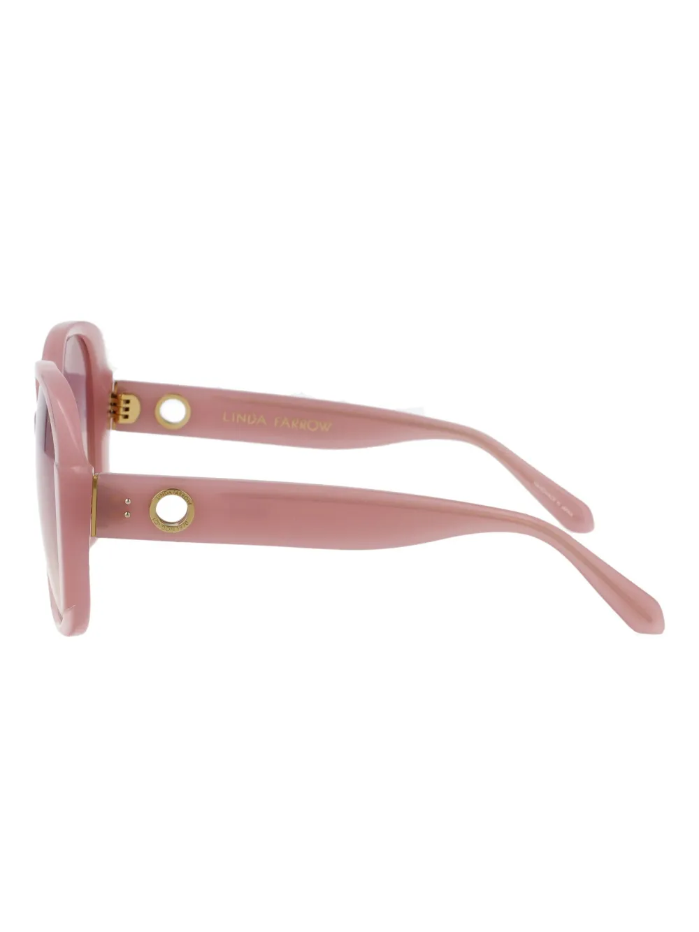 Linda Farrow Zonnebril met oversized montuur Roze