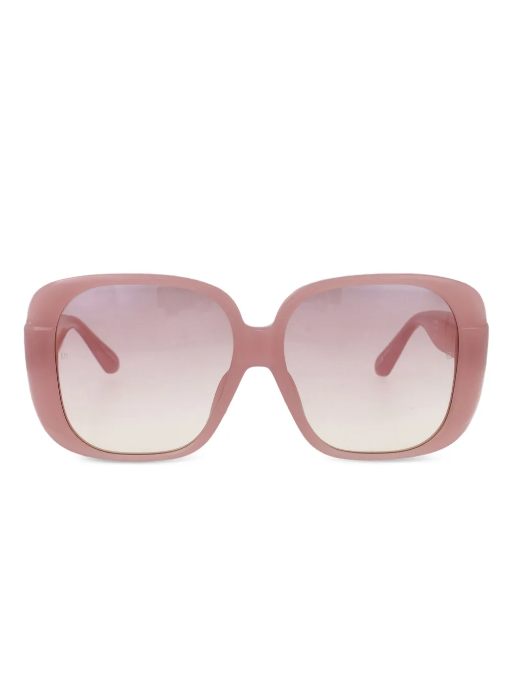 Linda Farrow Zonnebril met oversized montuur Roze