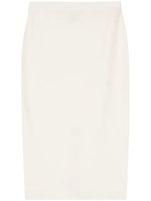D.Exterior pencil midi skirt