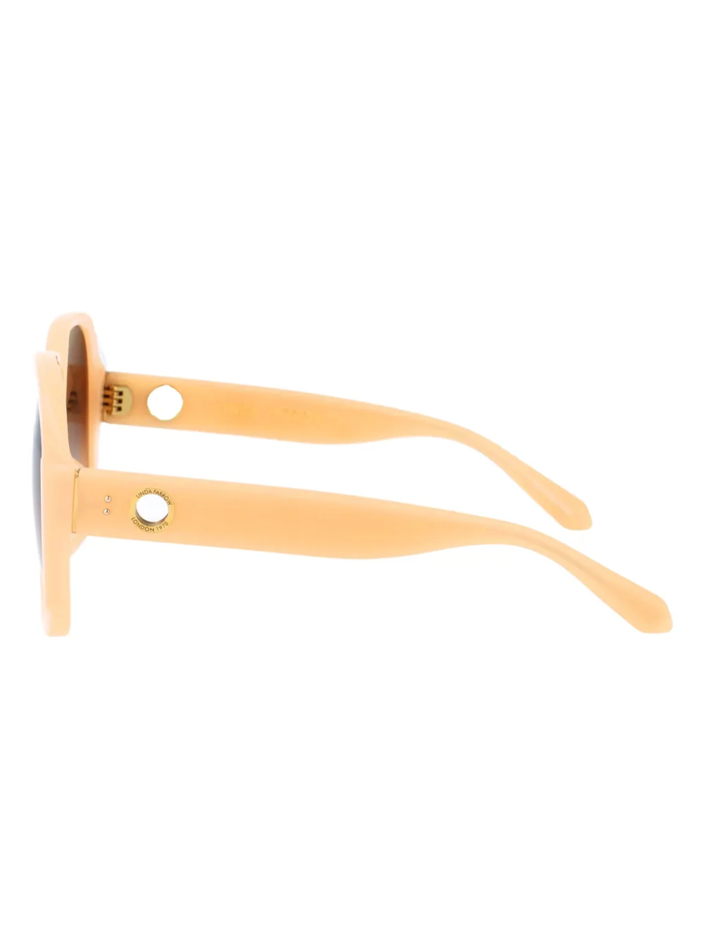 Linda Farrow Zonnebril met oversized montuur Beige