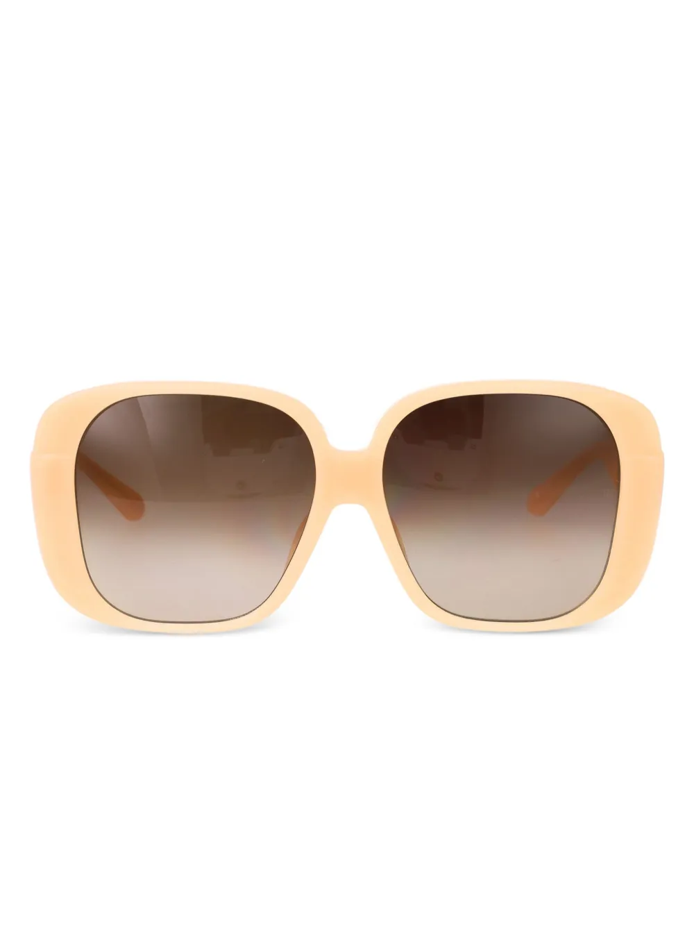 Linda Farrow Zonnebril met oversized montuur Beige