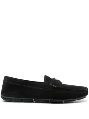 Prada Leather Loafers | Black | FARFETCH ZA