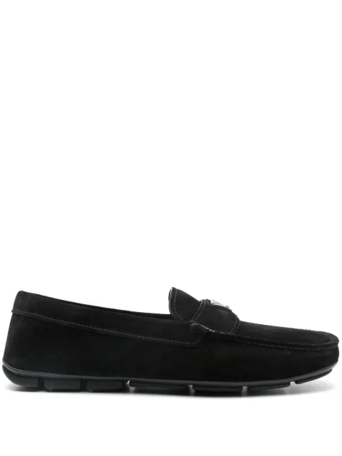 Prada logo-plaque loafers