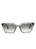 Yohji Yamamoto geometric-frame sunglasses - Grey