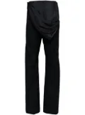 pushBUTTON waist-flipped trousers - Blue