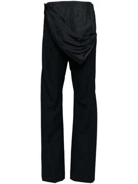pushBUTTON waist-flipped trousers