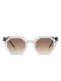 Yohji Yamamoto geometric-frame sunglasses - White
