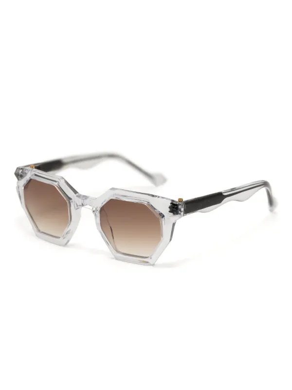 Yohji Yamamoto geometric-frame Sunglasses | White | FARFETCH GE display picture 2