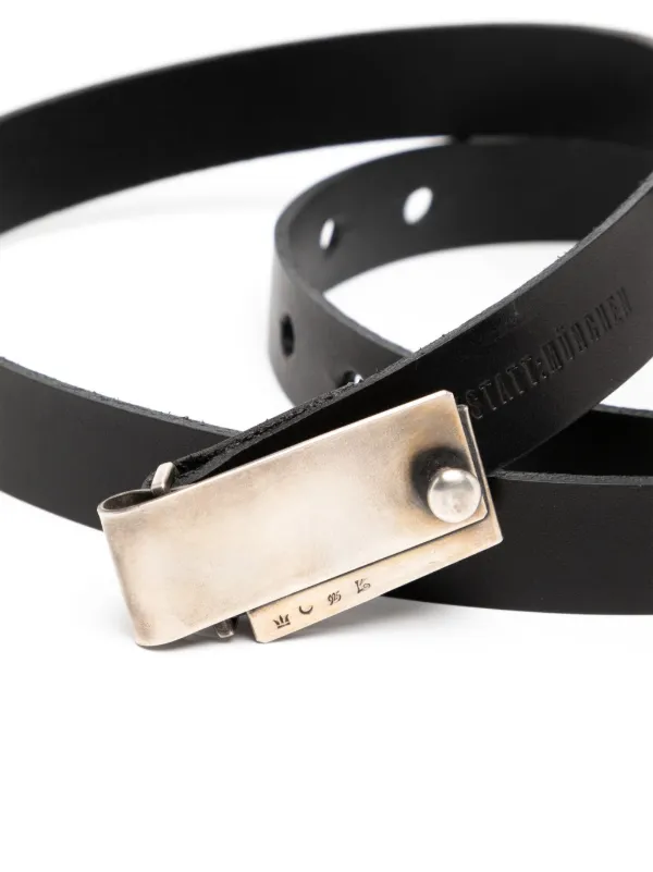 美品 WERKSTATT:MUNCHEN ベルト WERKSTATT:MÜNCHEN ベルト フォールド | ブラック | FARFETCH JP