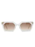 Yohji Yamamoto geometric-frame sunglasses - Gold
