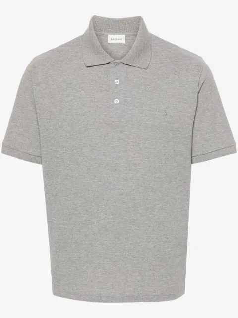 Saint Laurent piqué-weave polo shirt