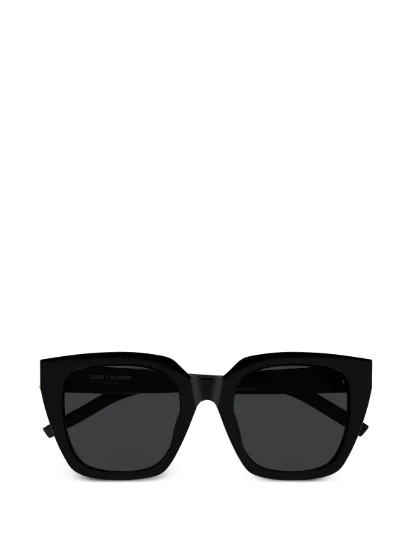 Saint Laurent Logo Square Cateye Black Sunglasses NEW Saint Laurent SL M140 Square Sunglasses | Fashion Eyewear US main image 3