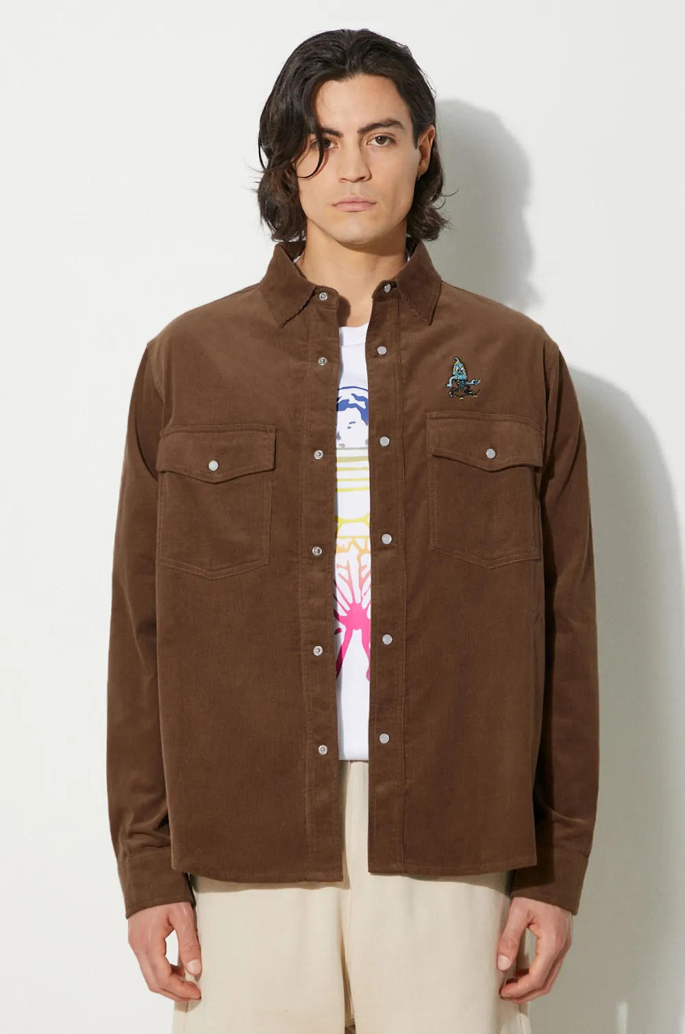 ICECREAM logo-print shirt - Marrone