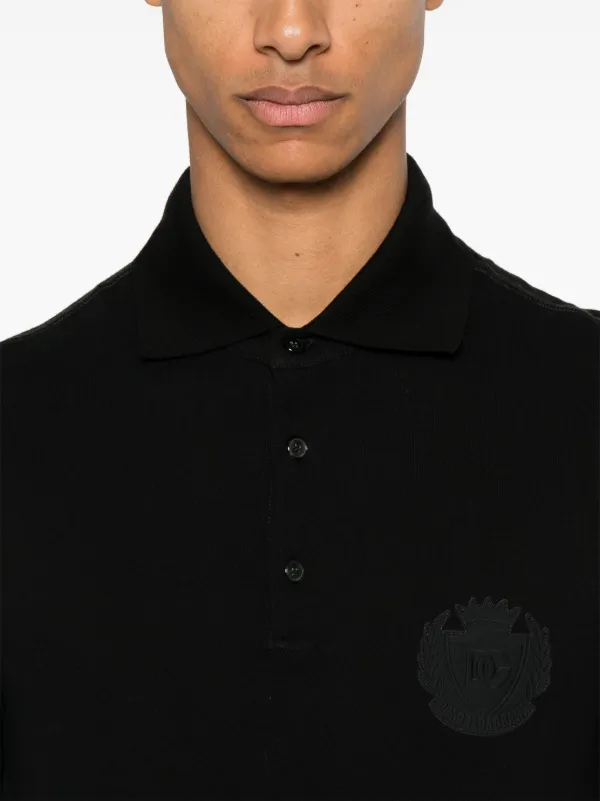 DOLCE & GABBANA ブラックポロシャツ Dolce & Gabbana ロゴ ポロシャツ | ブラック | FARFETCH JP