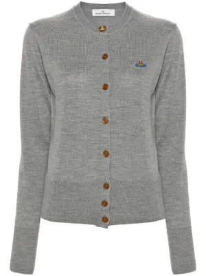 Vivienne Westwood ダークグレー ウール混紡 カーディガン Vivienne