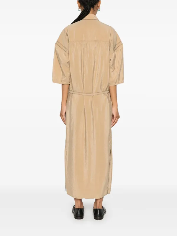 ワンピース LEMAIRE FW23 SHIRT DRESS (DR1027_LF839WH048) Asphalt Asymmetrical Shirt Dress | LEMAIRE