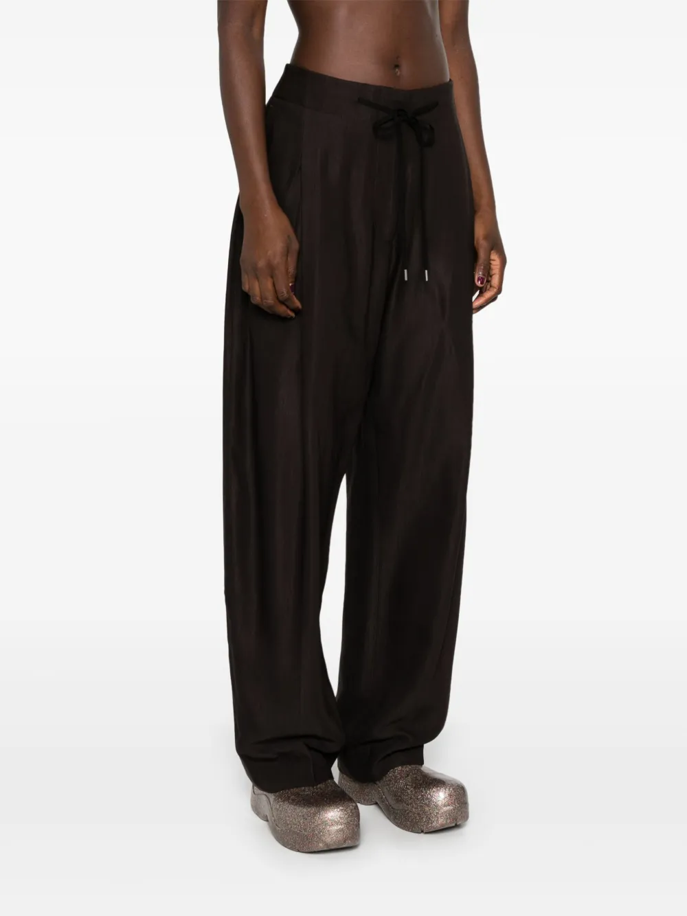 Studio Nicholson Leven broek Bruin