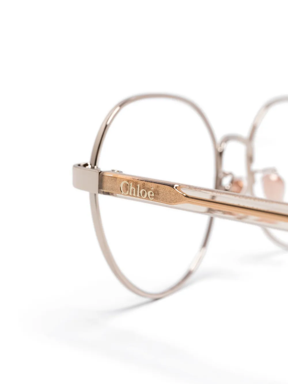 Chloé Round-frame Glasses In Nude