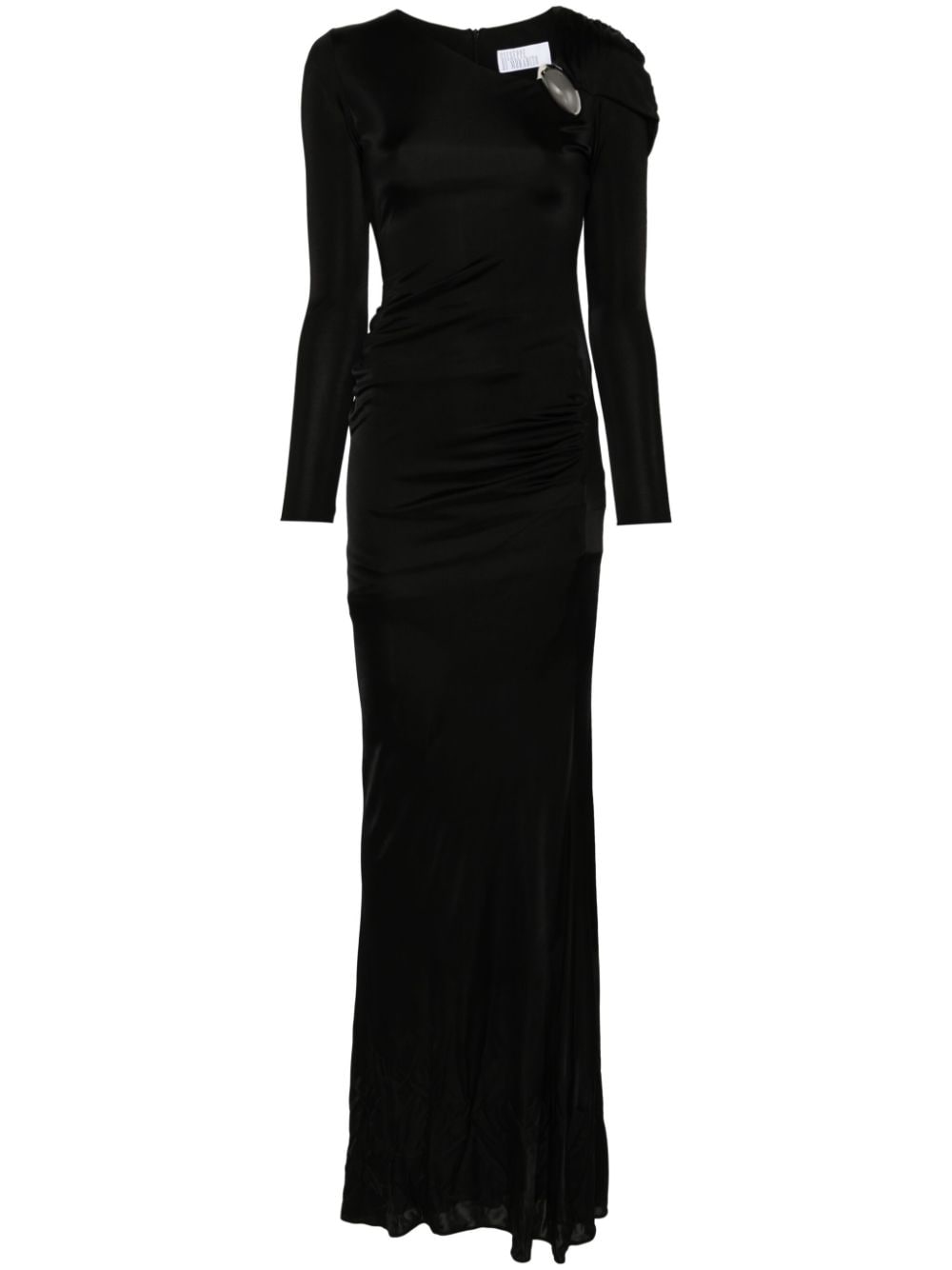 Shop Giuseppe Di Morabito Brooch Detail Dress In Black