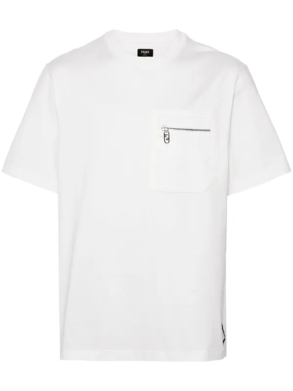 FENDI FF detailed T shirt White FARFETCH IE