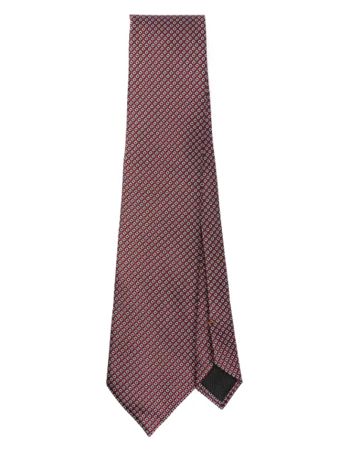 Zegna corbata con motivo en jacquard