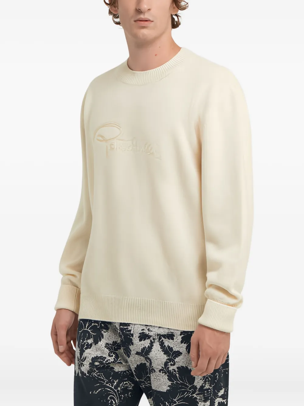 Roberto Cavalli Wool Sweater In Neutral
