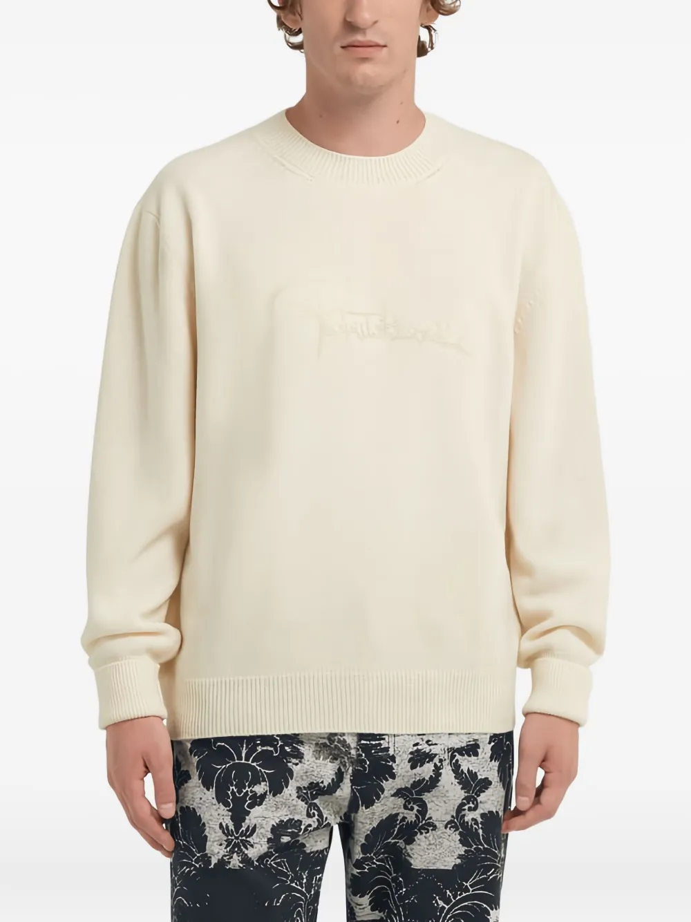 Roberto Cavalli Wool Sweater In Neutral
