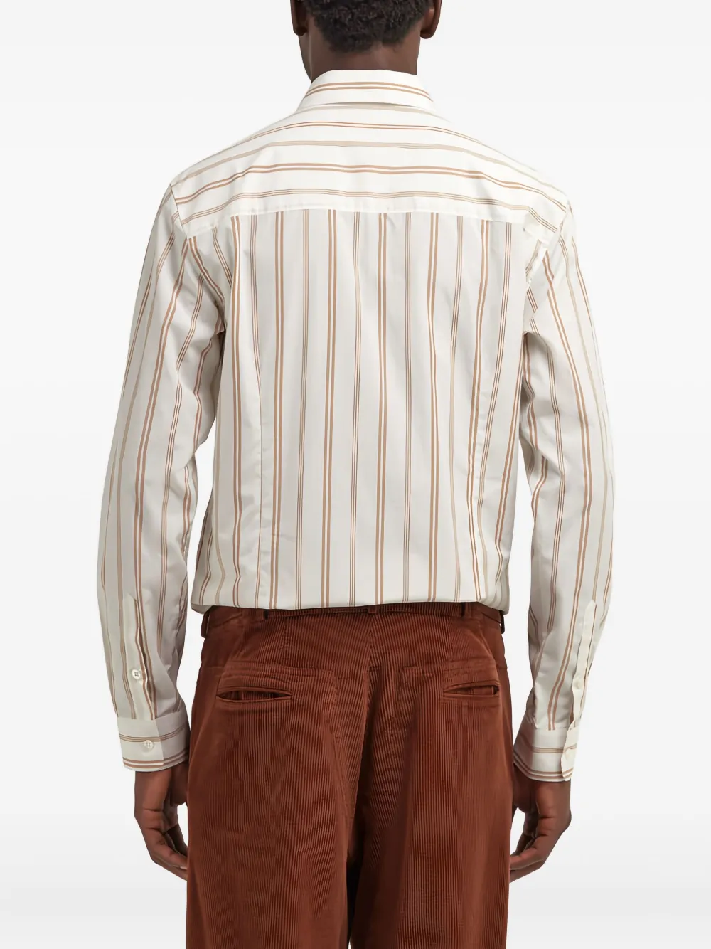 Roberto Cavalli Striped-pattern Buttoned Shirt In Multi