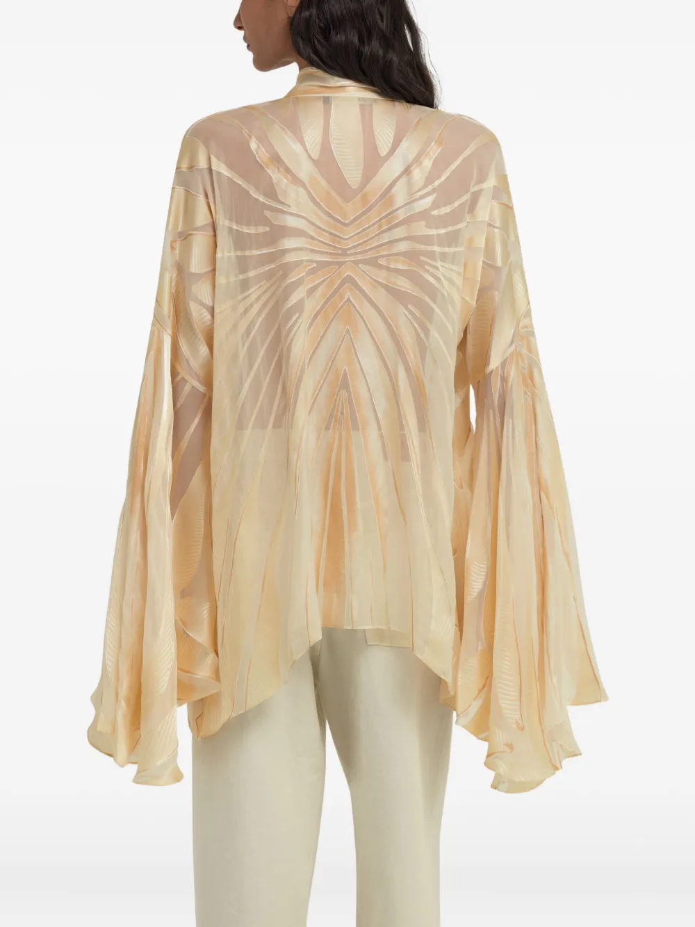 Roberto Cavalli Satijnen blouse Beige