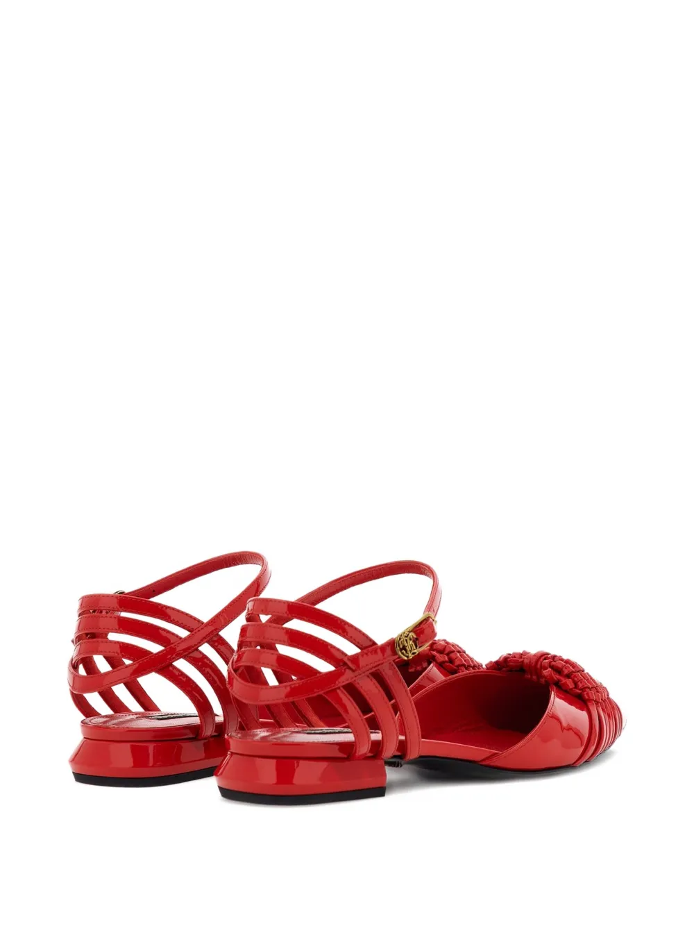 Roberto Cavalli woven sandals Red