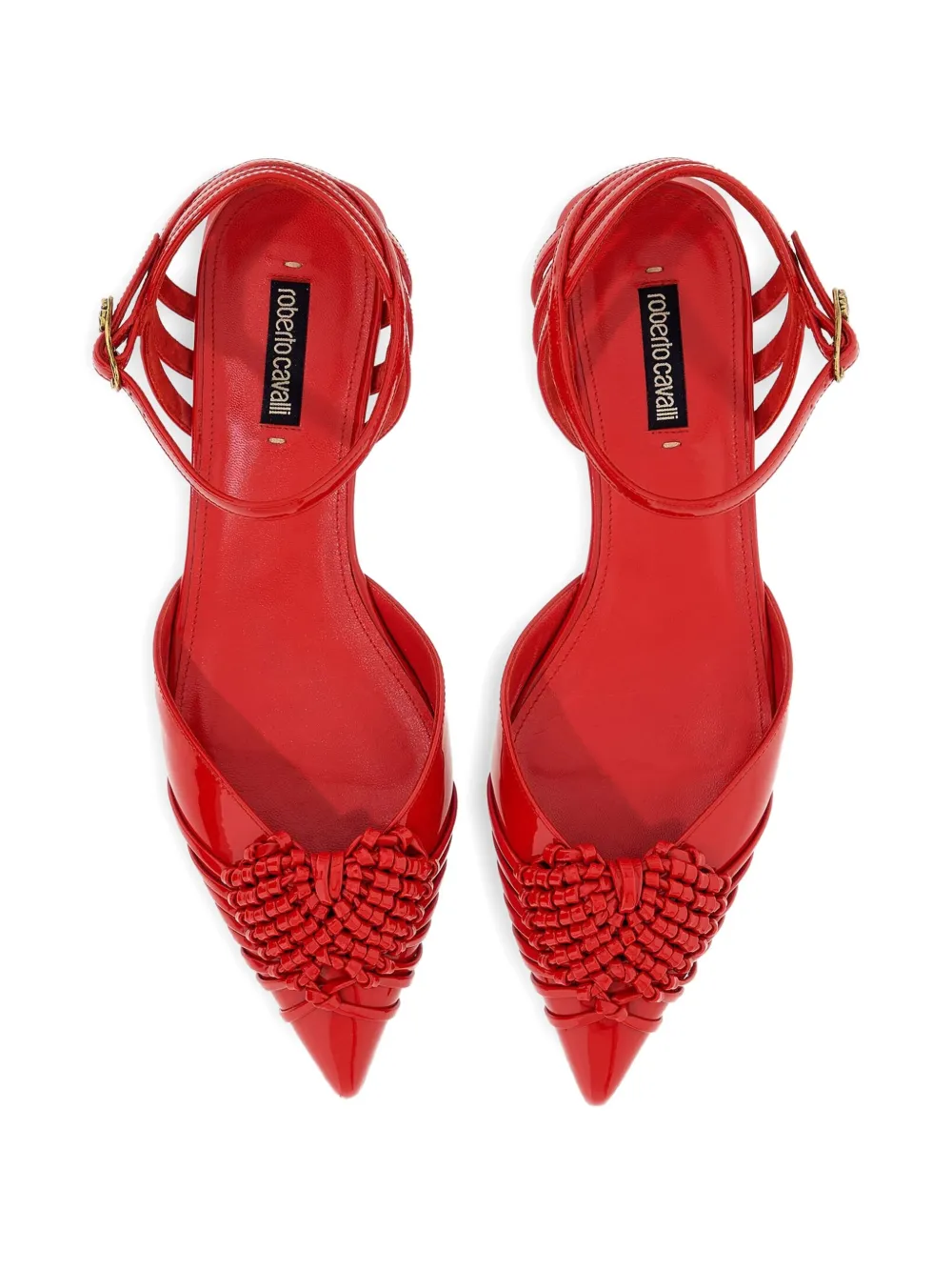 Roberto Cavalli woven sandals Red