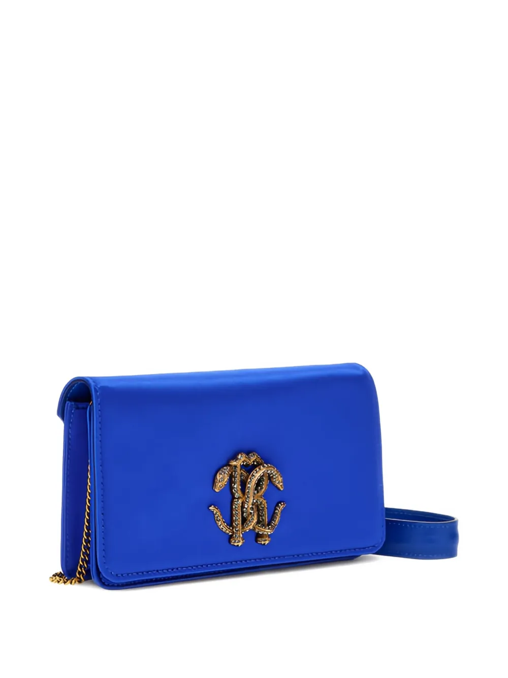 Roberto Cavalli Schoudertas met kettingdetail Blauw
