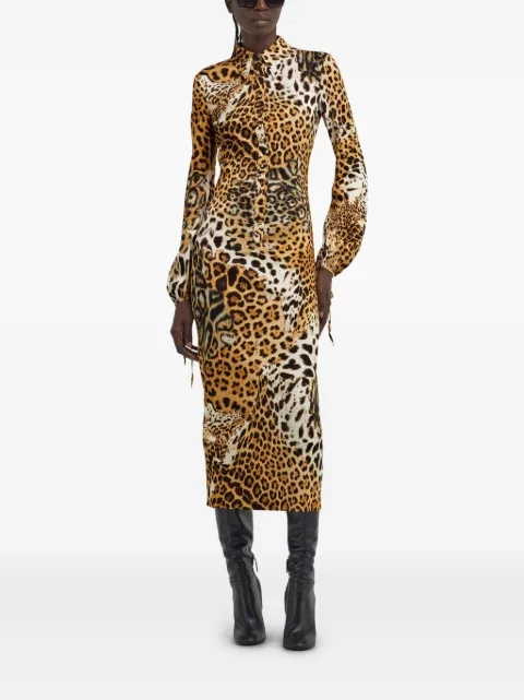 Roberto Cavalli leopard-print midi dress TKT124FQG34 - 2