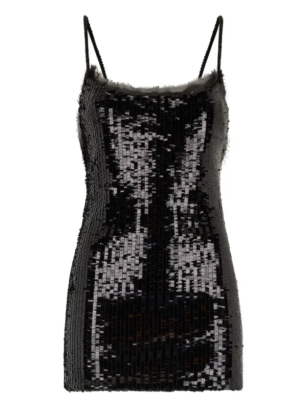 iva mini dress black sequin Outcast Iva Mini Dress Black Sequin