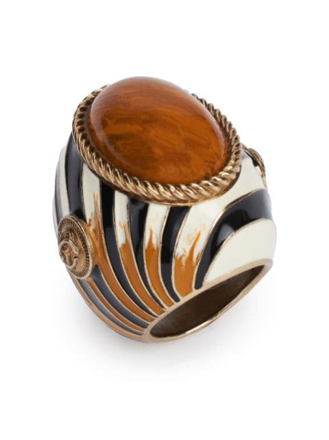 Roberto Cavalli enameled metal ring