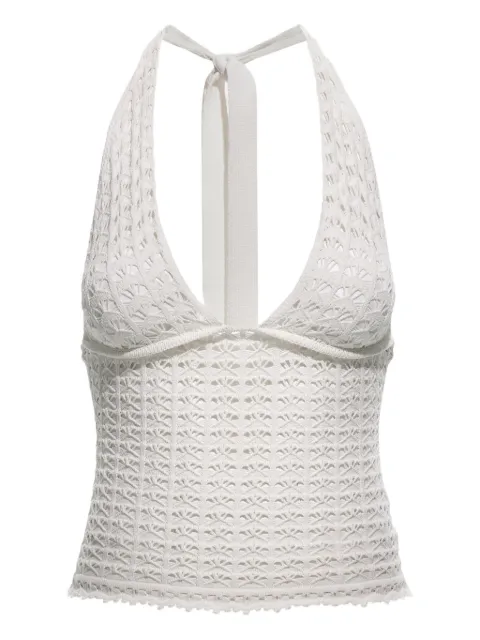 Roberto Cavalli halterneck crochet-knit top