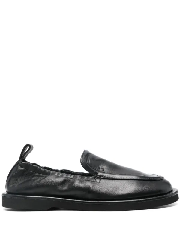 Studio Nicholson Donovan Elasticated Leather Loafers in Black