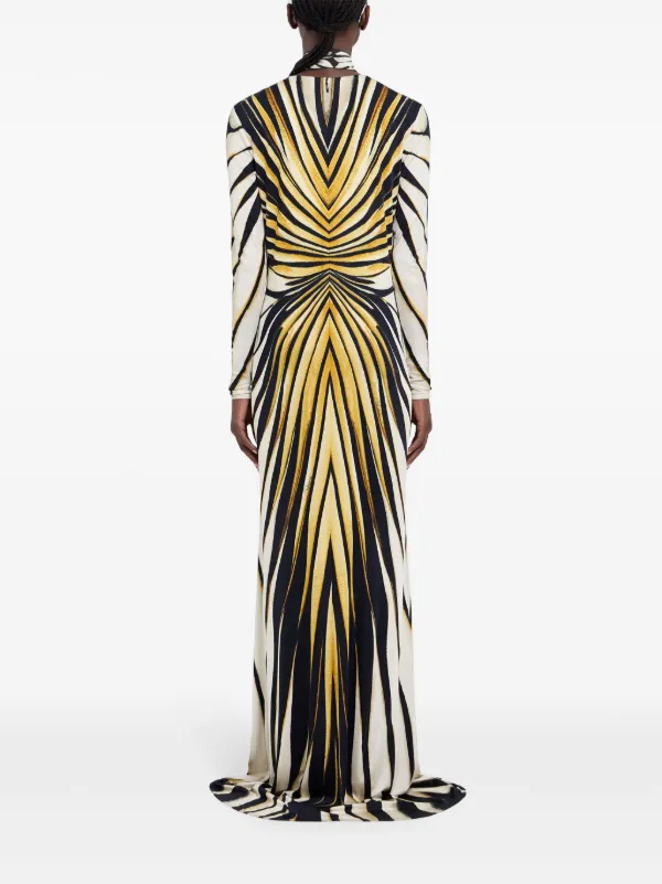 Robe Longue Imprimé Zèbre SKIMS X Roberto Cavalli Taille XL - Neuve Avec étiquette